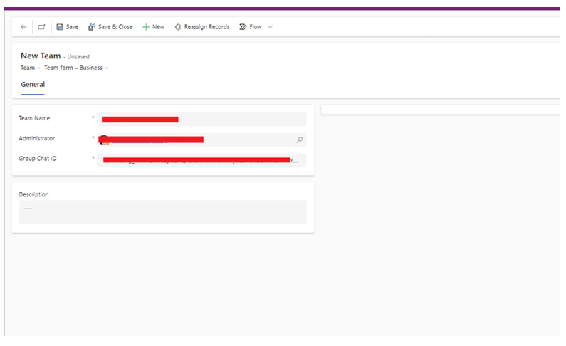 Power Automate dynamic content setup for group chat notification in D365 CRM.