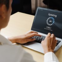 Software update on computer for modish version of device software upgrade